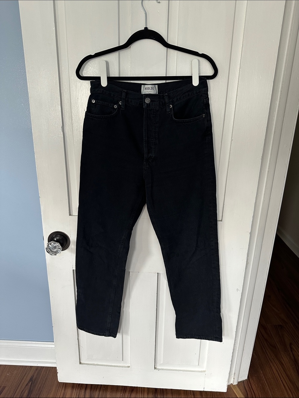 Agolde 90s Pinch Waist High Rise Straight - Size 28 - Black